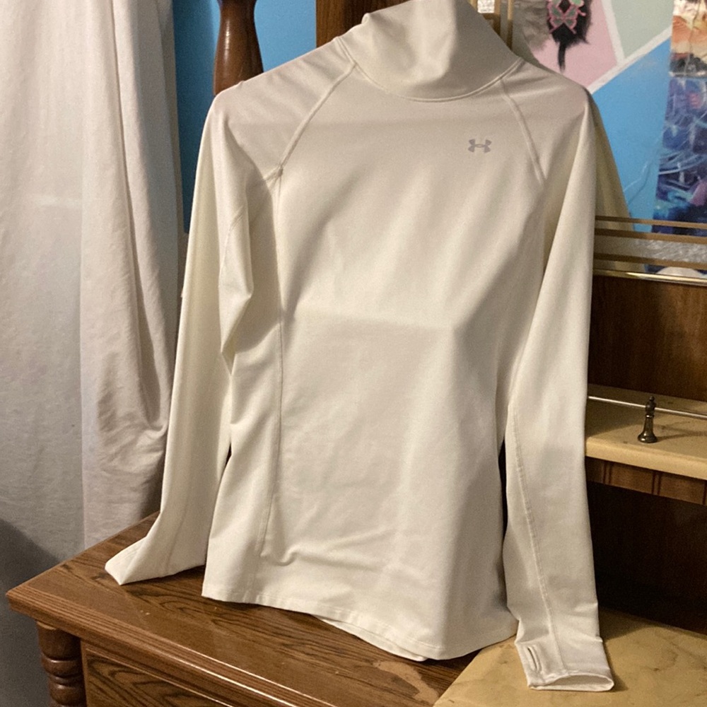 White Under-Armor Turtleneck